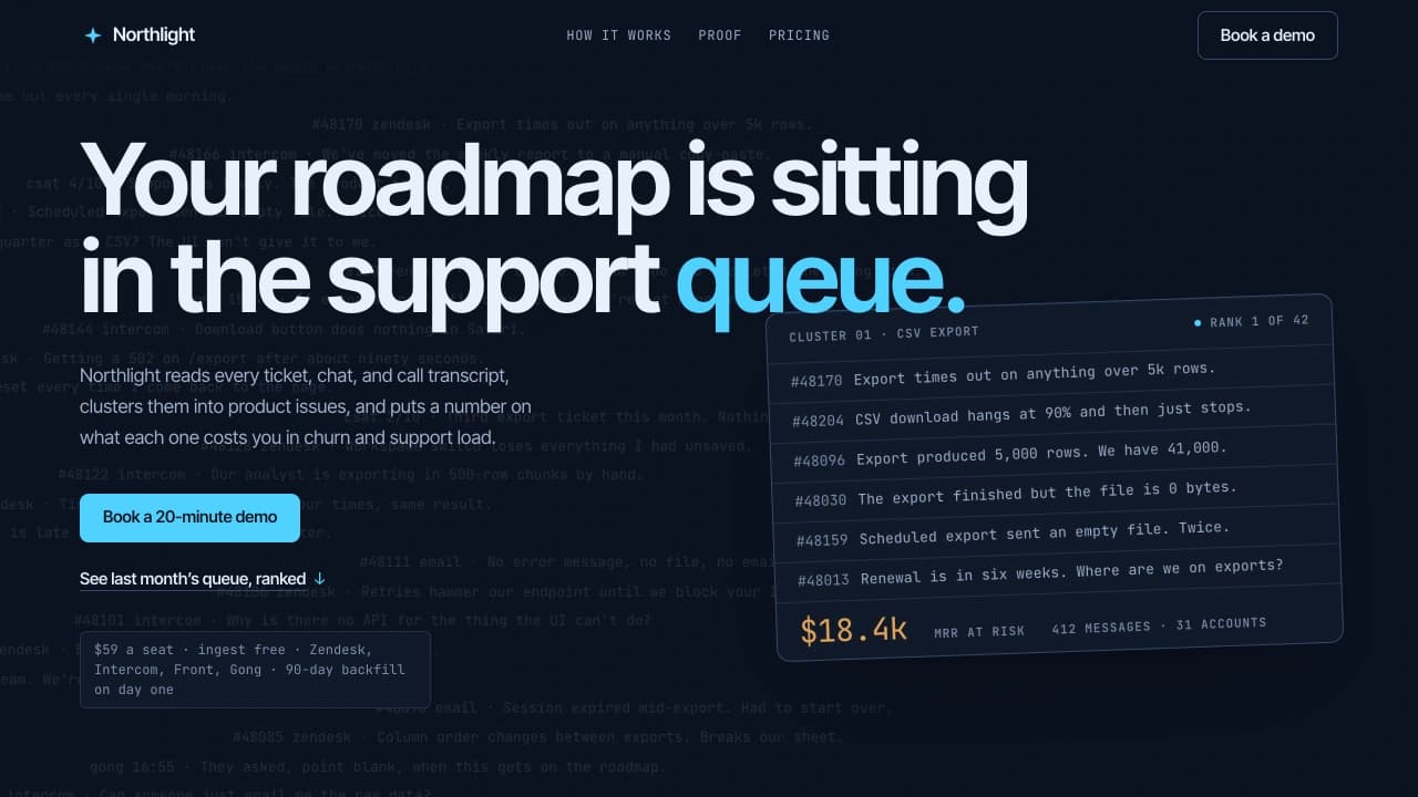Website design: a saas product concept build for Northlight
